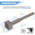 Boucharde 16 dents de 45 x 45 x L. 240 mm x Q. SDS-Max - Béton - Diamwood