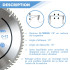 Lame de scie circulaire HM finition D. 216 x Al. 30 x ép. 2,8/2,0 mm x Z60 TP Neg pour Alu/bois - Diamwood